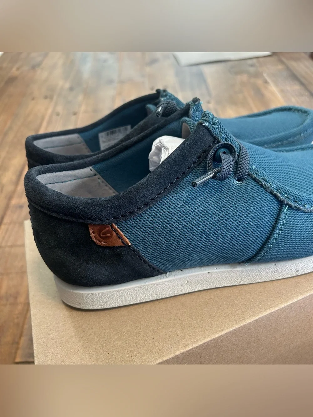 New Clarks SHACRELITE Moc Loafers Blue Size 10M Men’s Shoes Slip On Casual